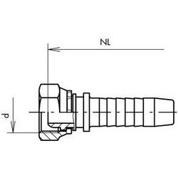 PIPETE E DREJTE 90GRADE O-RING METRIC FEMALE 24GRADE CONE SEAL